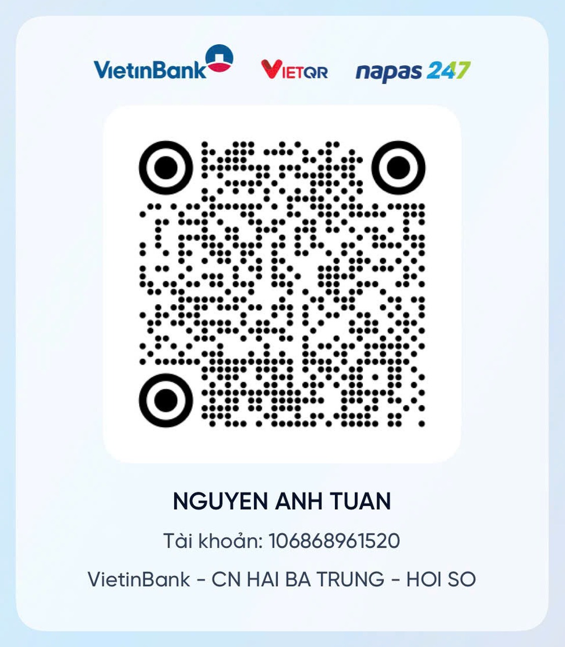 Mã QR của chú rể Anh Tuấn